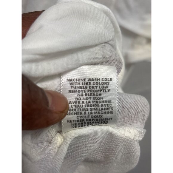 Mouchette XS White Scoop Neck Short Sleeve T-Shirt 50% Cotton 50% Polyester Made - Picture 7 of 9